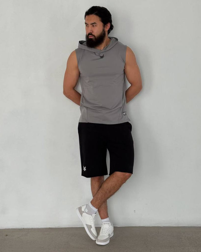 Buka Grey Hoodie Tank Oversized