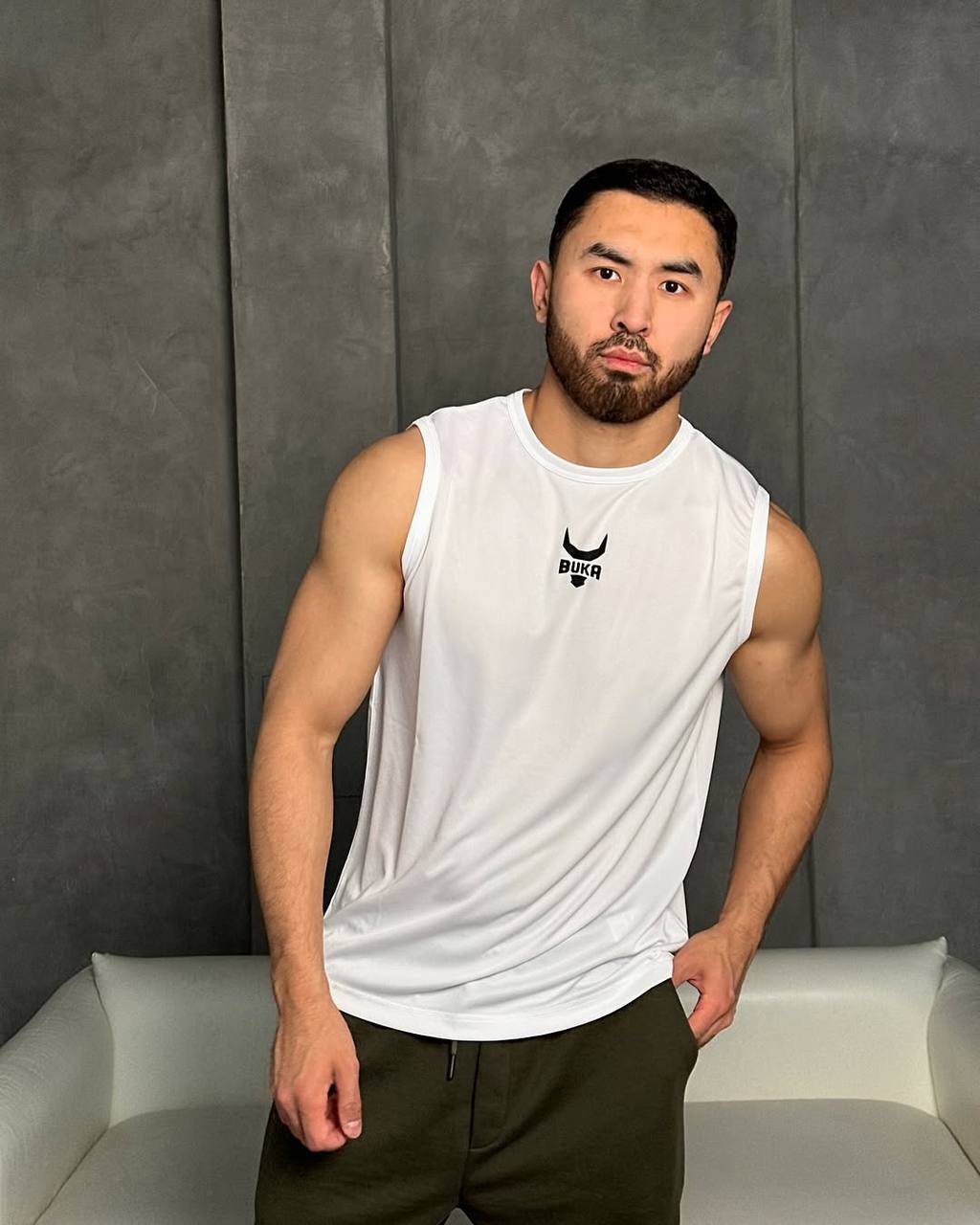 Buka White Training Tank