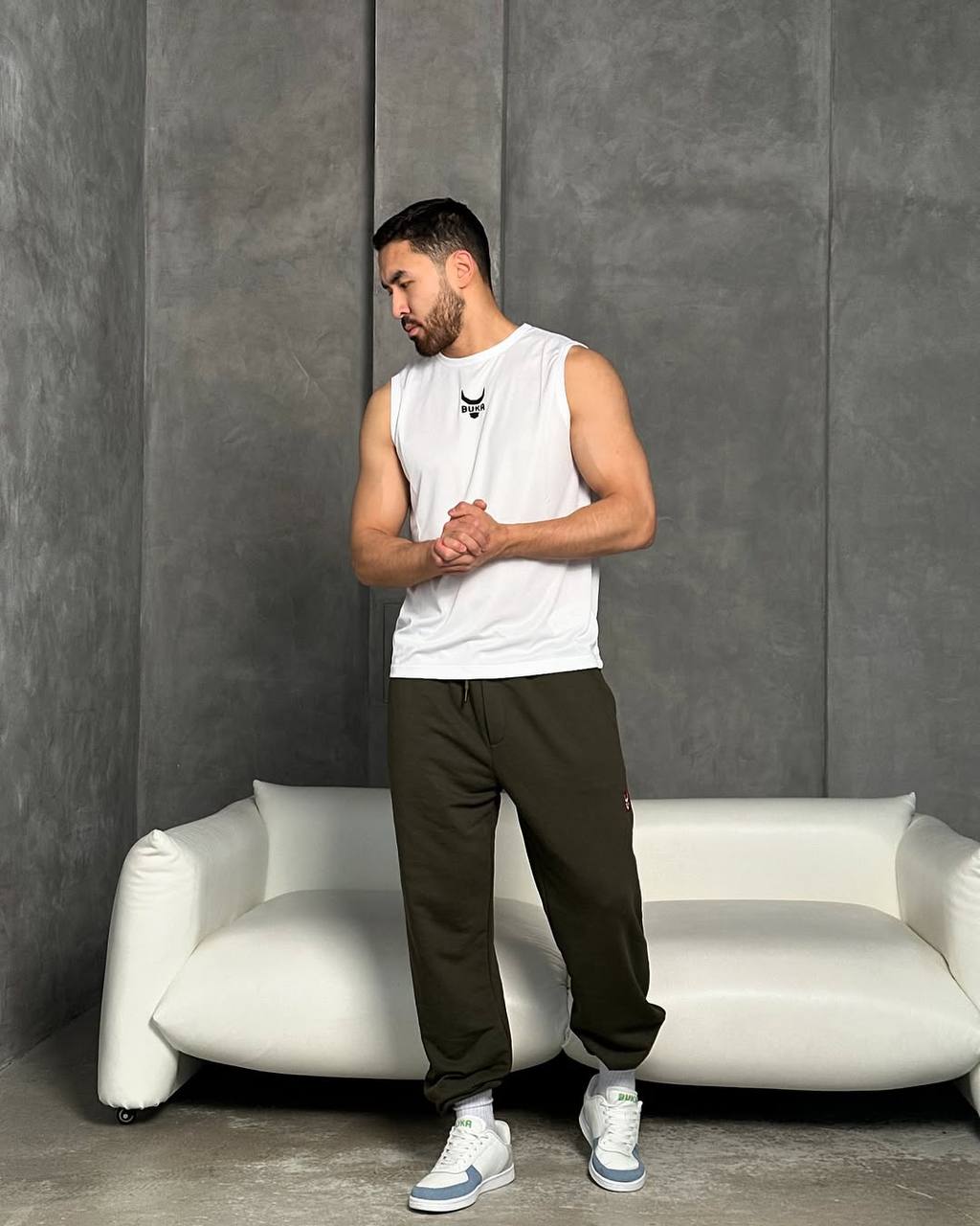 Buka White Training Tank