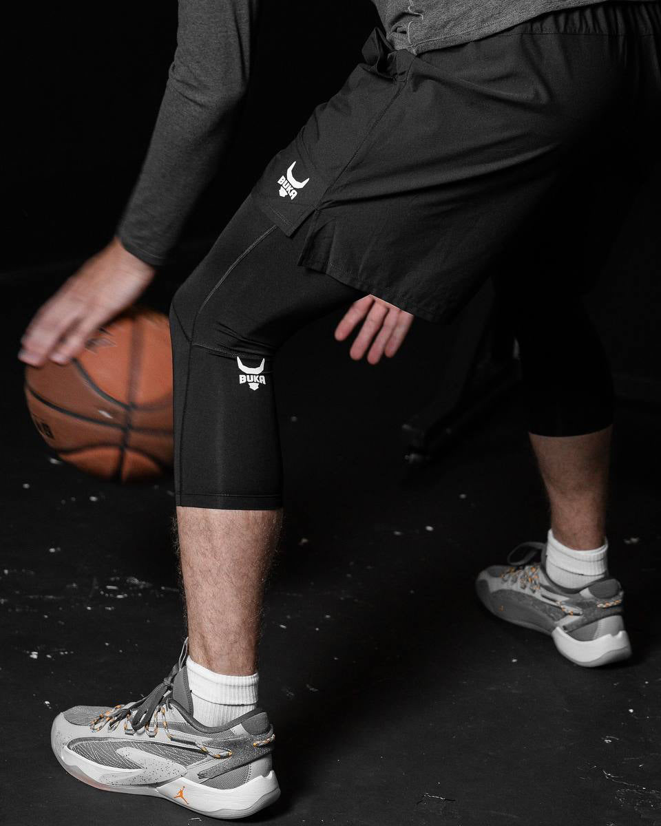 Compression Black Knee Leggings